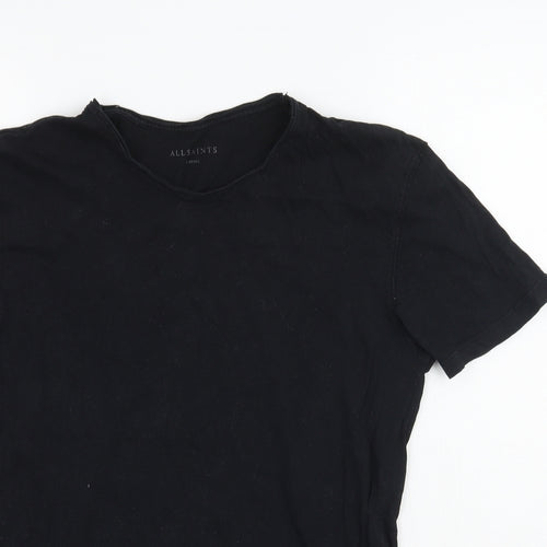 All saints Mens Black    T-Shirt Size XS