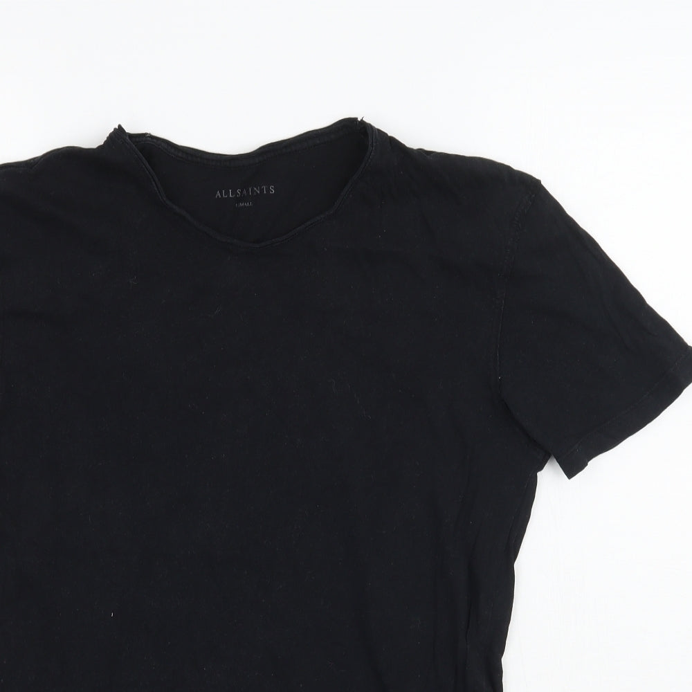 All saints Mens Black    T-Shirt Size XS