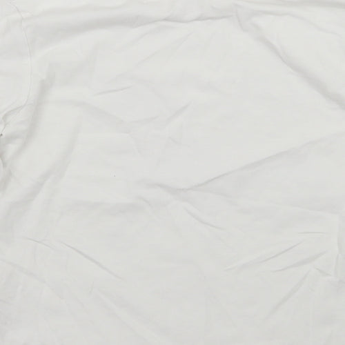 George Girls White Geometric  Basic T-Shirt Size 9-10 Years