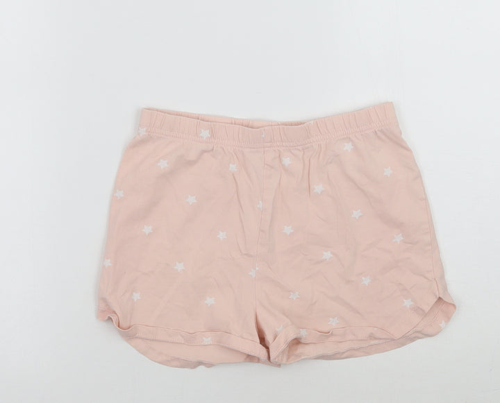 George Girls Pink Geometric Sweat Shorts Size 9-10 Years
