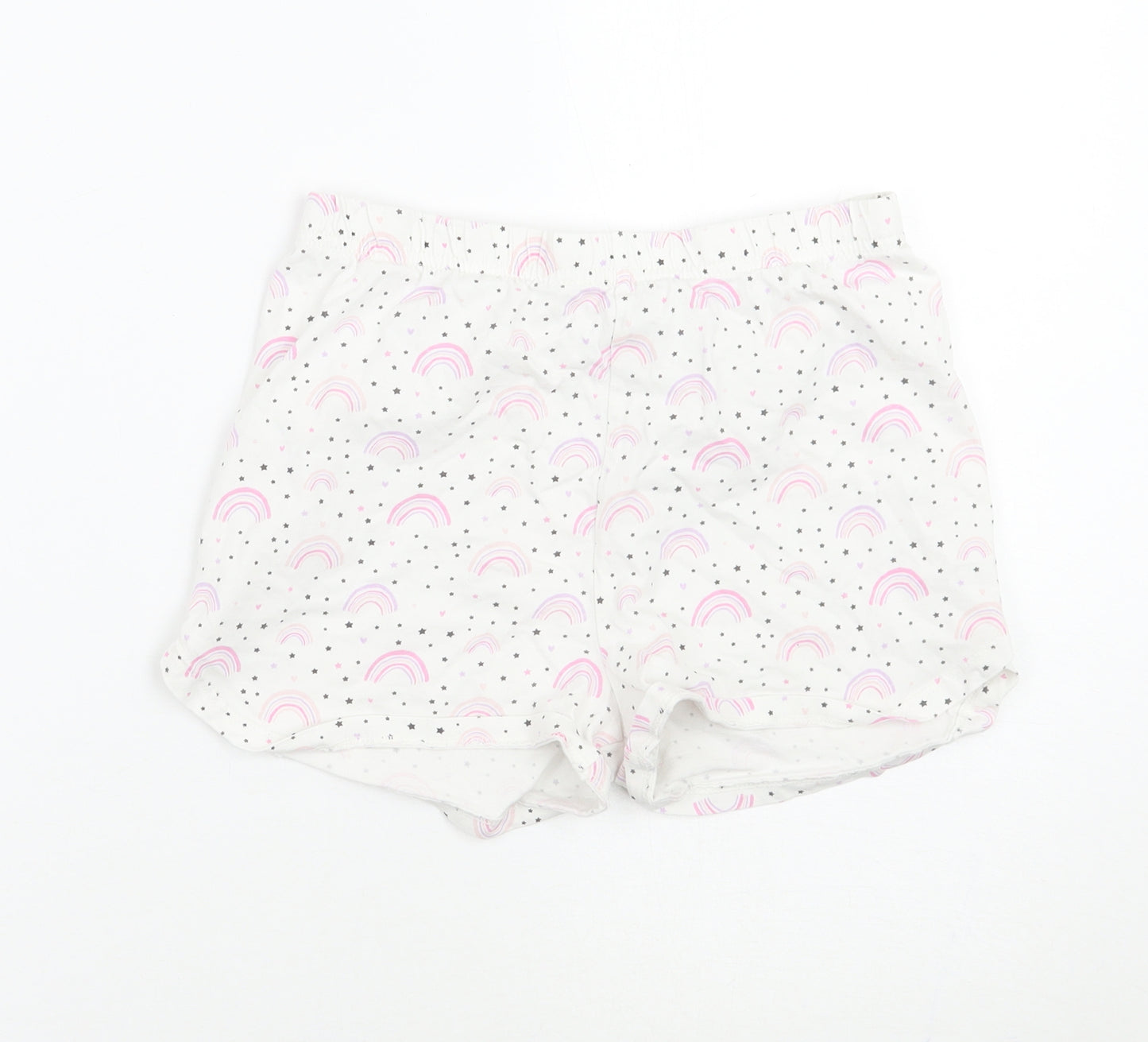 George Girls White Geometric  Top Pyjama Set Size 9-10 Years