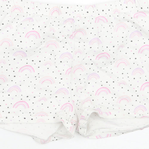 George Girls White Geometric  Top Pyjama Set Size 9-10 Years