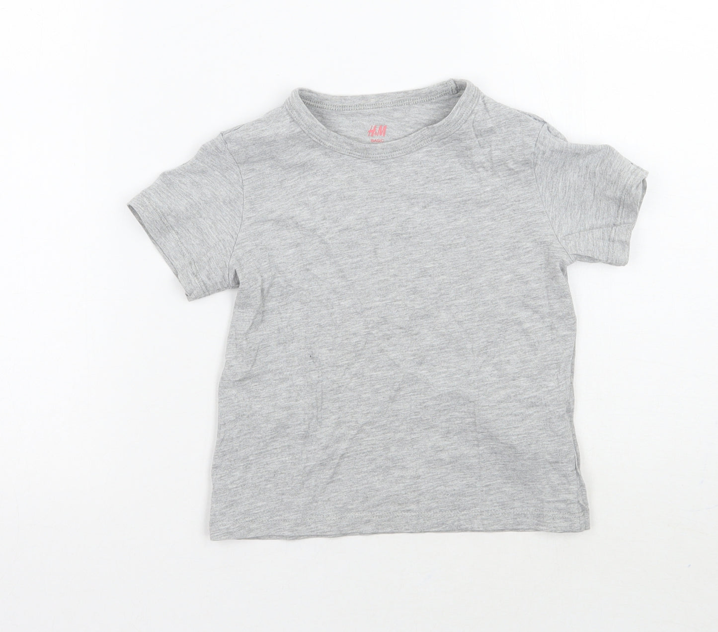 H&M Girls Grey   Basic T-Shirt Size 3 Years