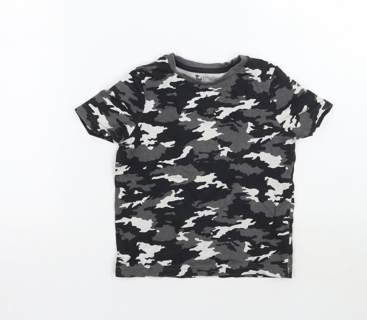 TU Boys Grey Camouflage Basic T-Shirt Size 3 Years