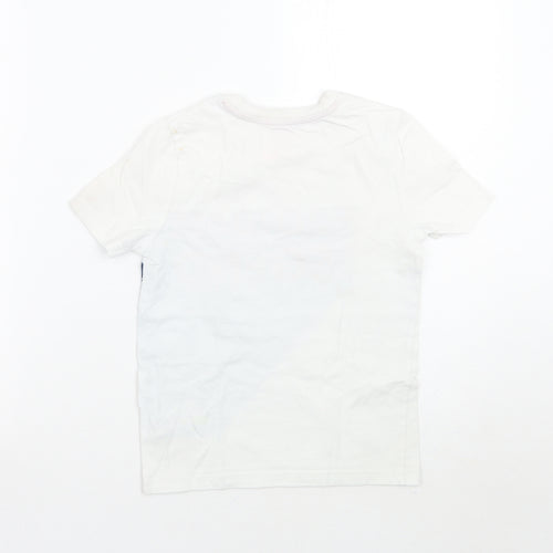 F&F Boys White   Basic T-Shirt Size 7 Years