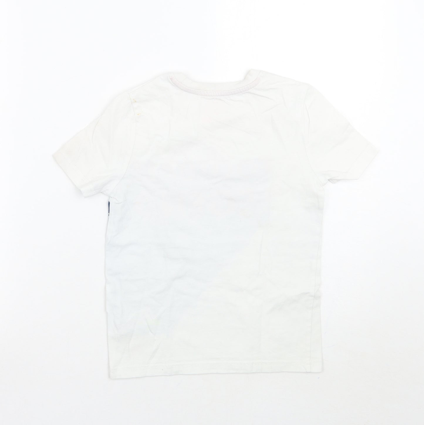F&F Boys White   Basic T-Shirt Size 7 Years