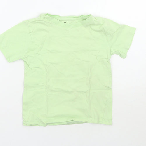 H&M Boys Green   Basic T-Shirt Size 5 Years