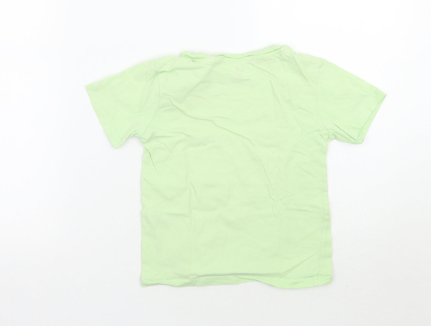 H&M Boys Green   Basic T-Shirt Size 5 Years