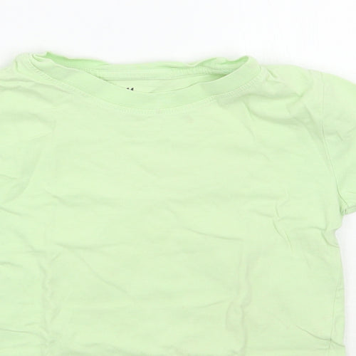 H&M Boys Green   Basic T-Shirt Size 5 Years