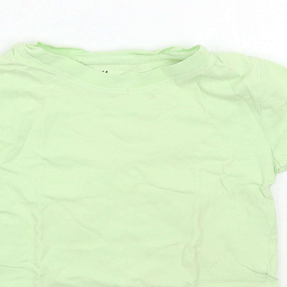 H&M Boys Green   Basic T-Shirt Size 5 Years