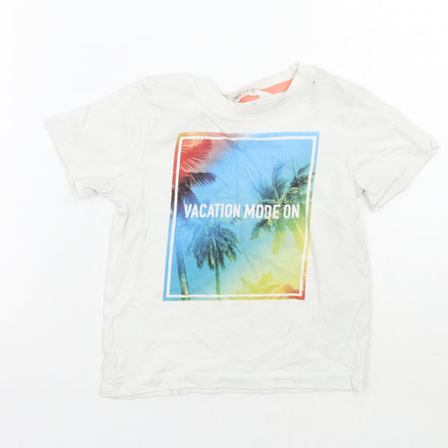 H&M Boys White   Basic T-Shirt Size 3 Years