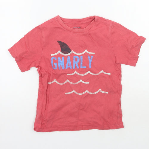 Gap Boys Red   Basic T-Shirt Size 5 Years