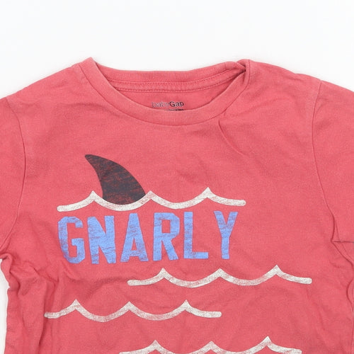 Gap Boys Red   Basic T-Shirt Size 5 Years