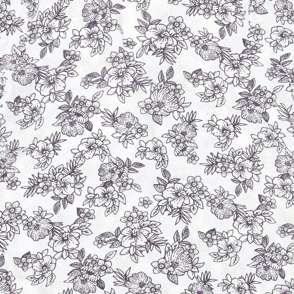 Bonmarché Womens White Floral  Basic Blouse Size 14