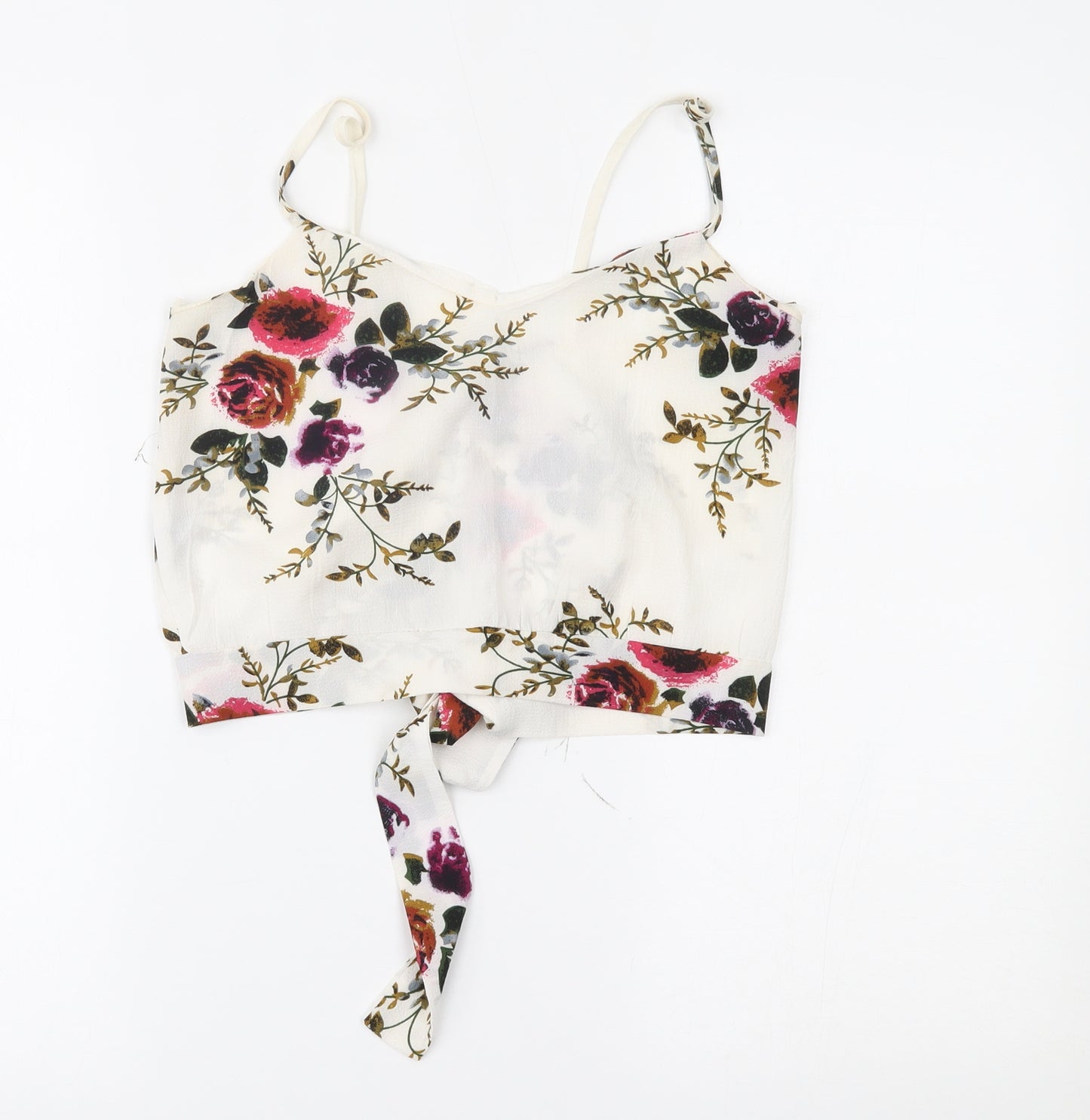 Preworn Womens Multicoloured Floral  Cropped Tank Size M