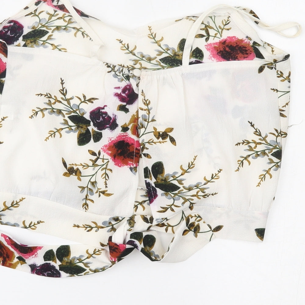 Preworn Womens Multicoloured Floral  Cropped Tank Size M