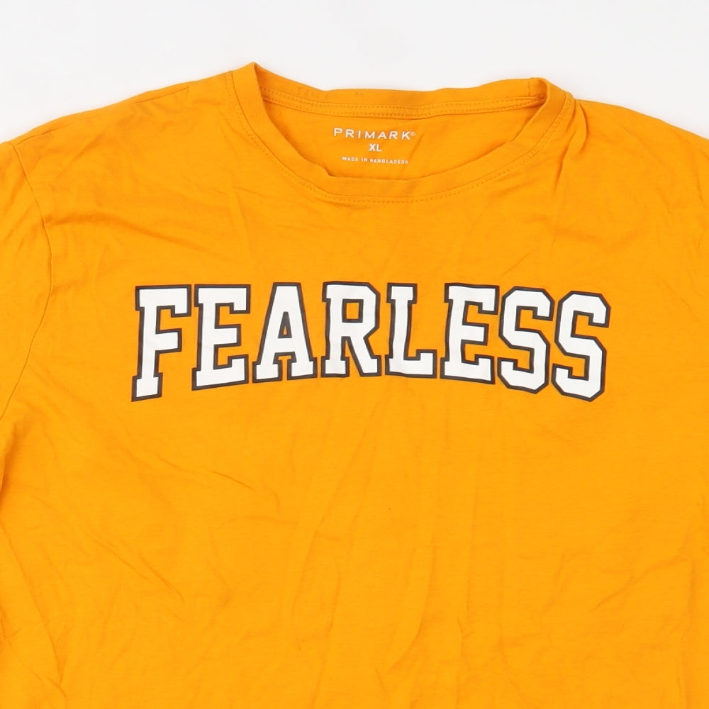 Primark Mens Yellow    T-Shirt Size XL