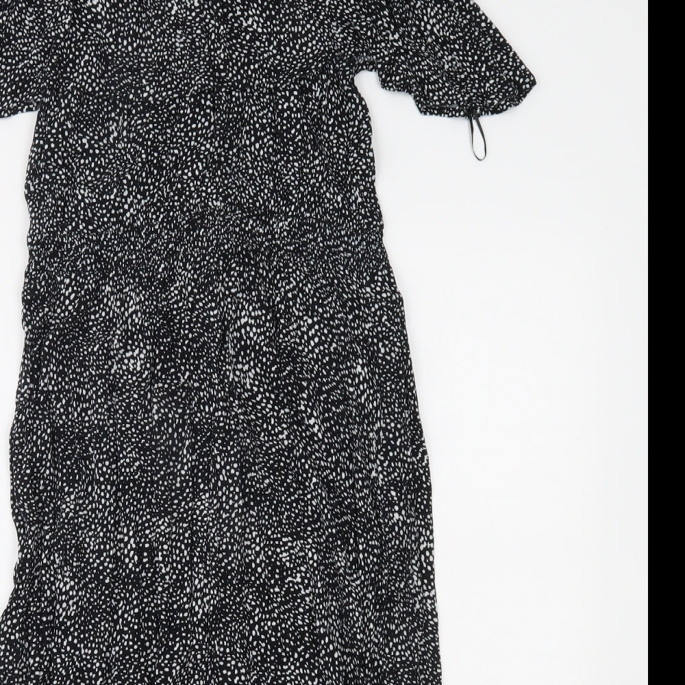 Nutmeg Womens Black Animal Print  Maxi  Size 16