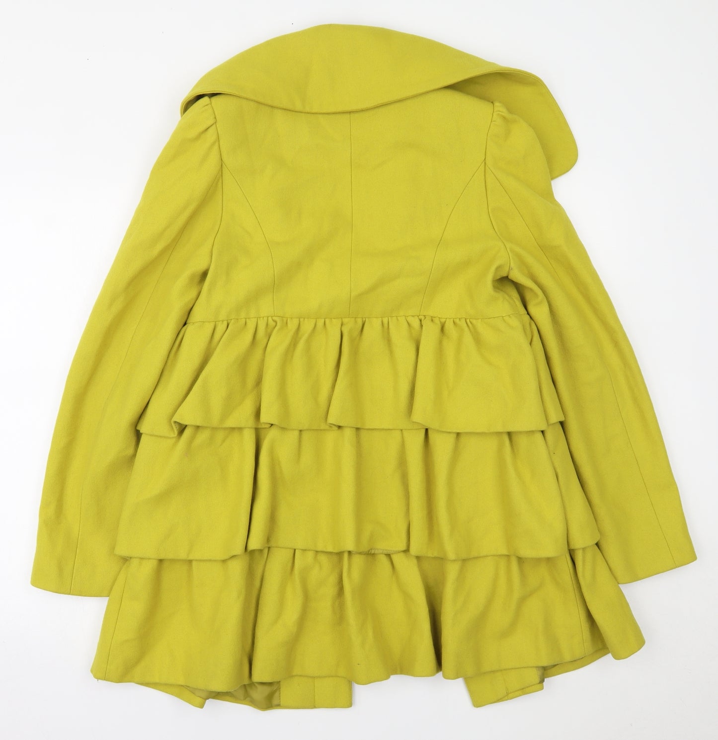 Preworn Womens Yellow   Overcoat Coat Size 8