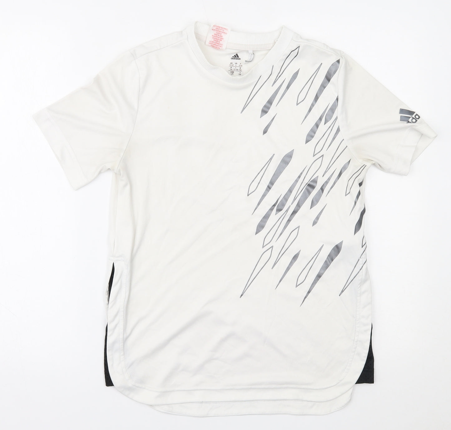 adidas Boys White   Basic T-Shirt Size 13-14 Years