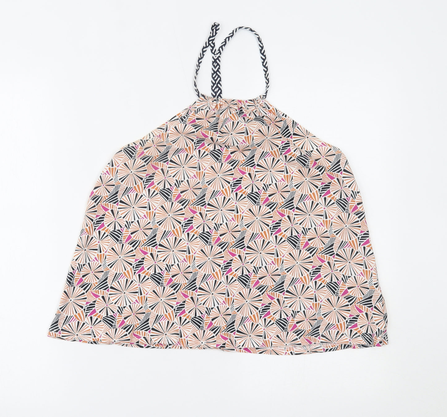 R. Womens Orange Geometric  Camisole Tank Size 16