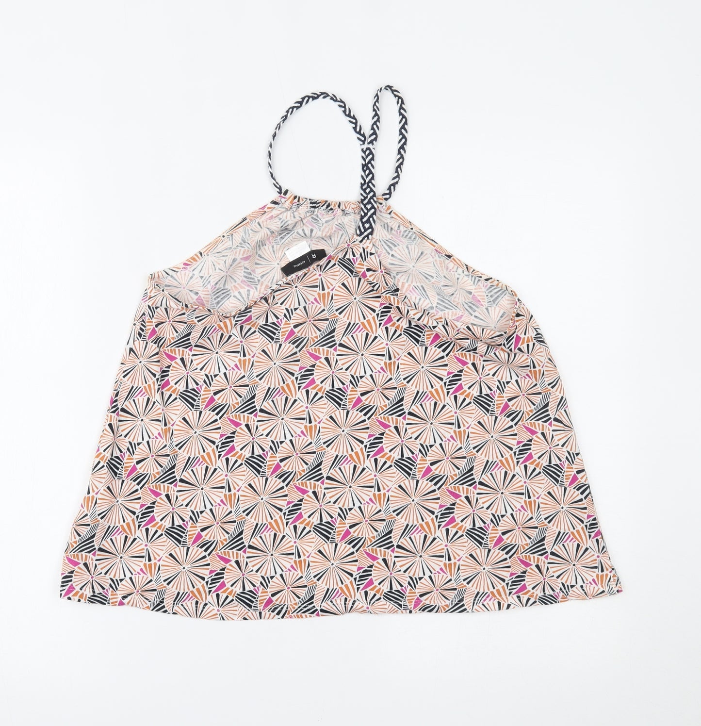 R. Womens Orange Geometric  Camisole Tank Size 16