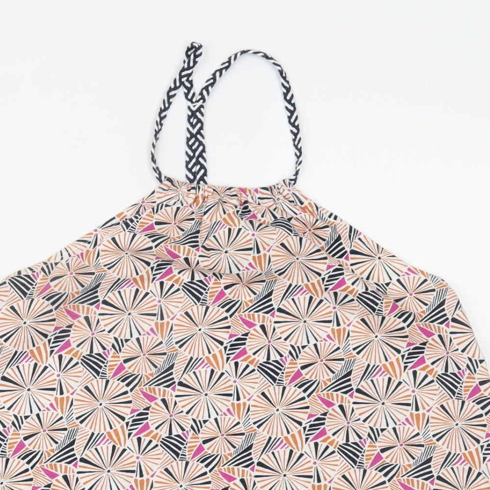 R. Womens Orange Geometric  Camisole Tank Size 16