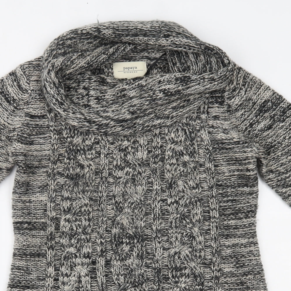 Papaya Womens Grey   Jumper Dress  Size 8