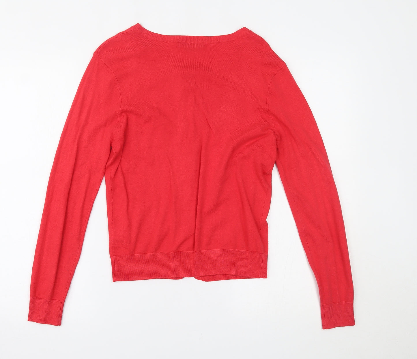 Peacocks Womens Red   Cardigan Jumper Size 10