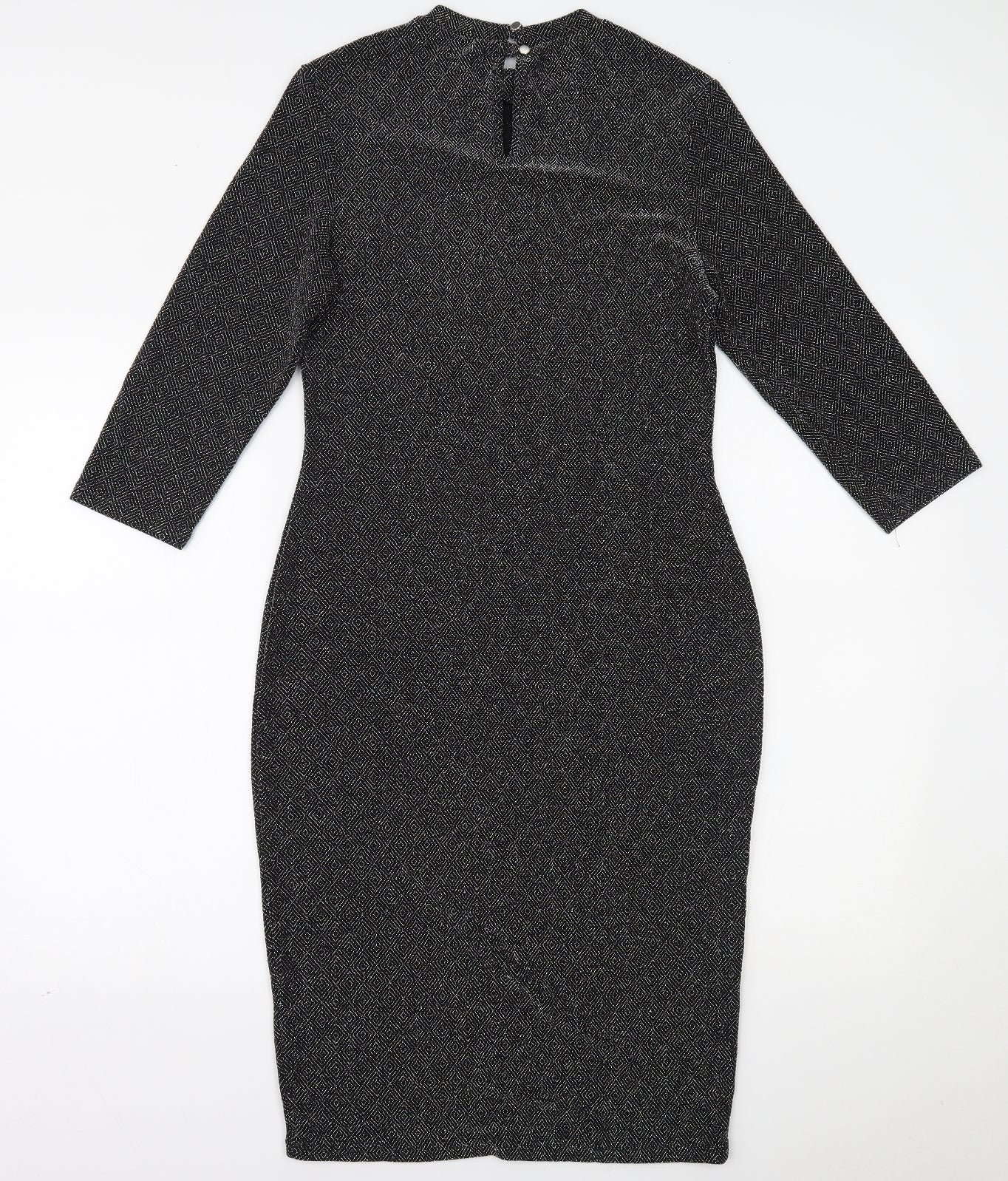 Dorothy Perkins Womens Silver   Bodycon  Size 14