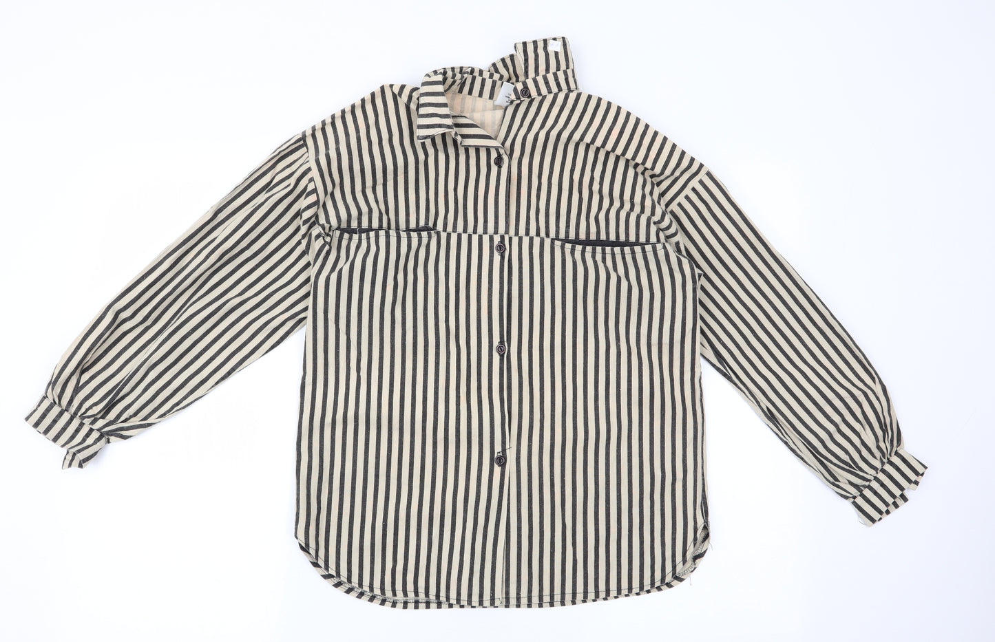 Dorothy Perkins Womens Multicoloured Striped  Basic Button-Up Size 12