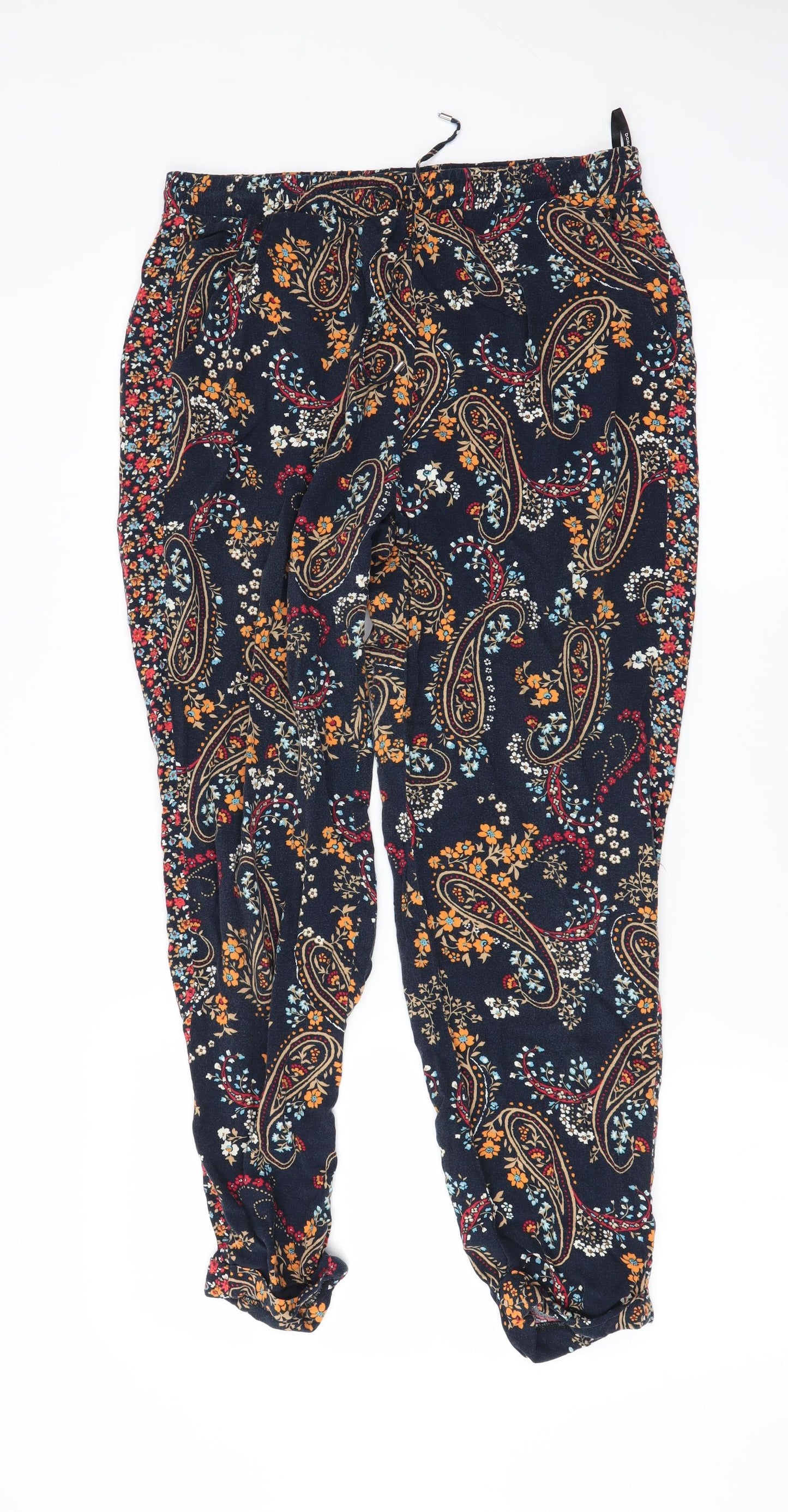 Dorothy Perkins Womens Multicoloured Paisley  Sweatpants Trousers Size 12 L27 in