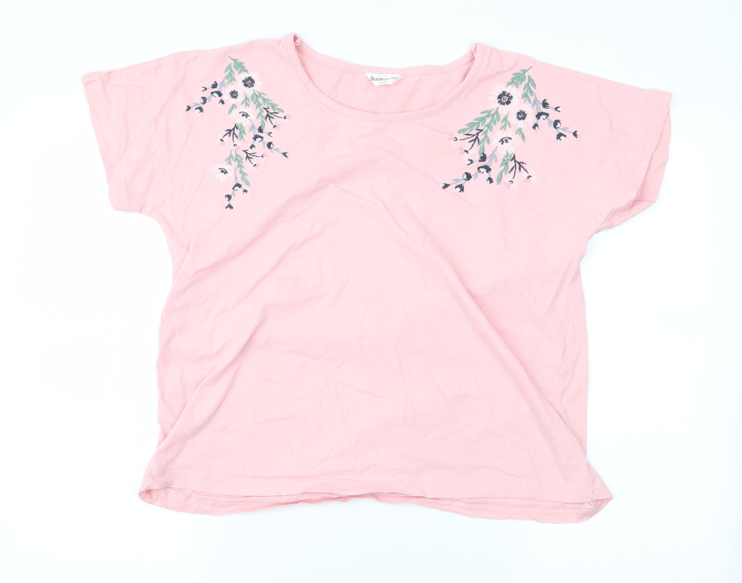 Bonmarché Womens Pink   Basic T-Shirt Size 14
