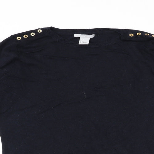 H&M Womens Black   Pullover Jumper Size M