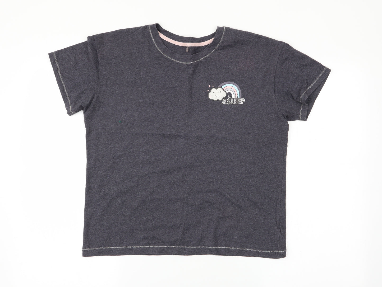 George Womens Grey Solid  Top Pyjama Top Size 10