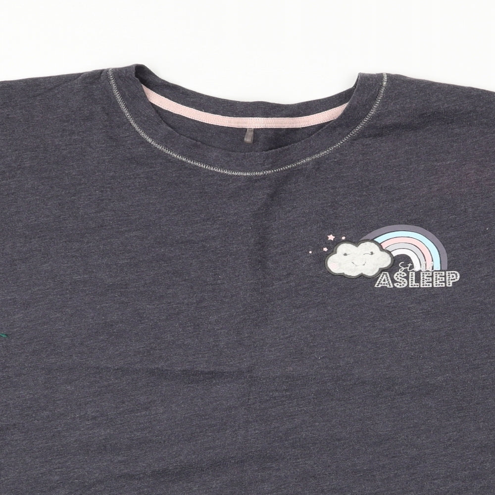 George Womens Grey Solid  Top Pyjama Top Size 10