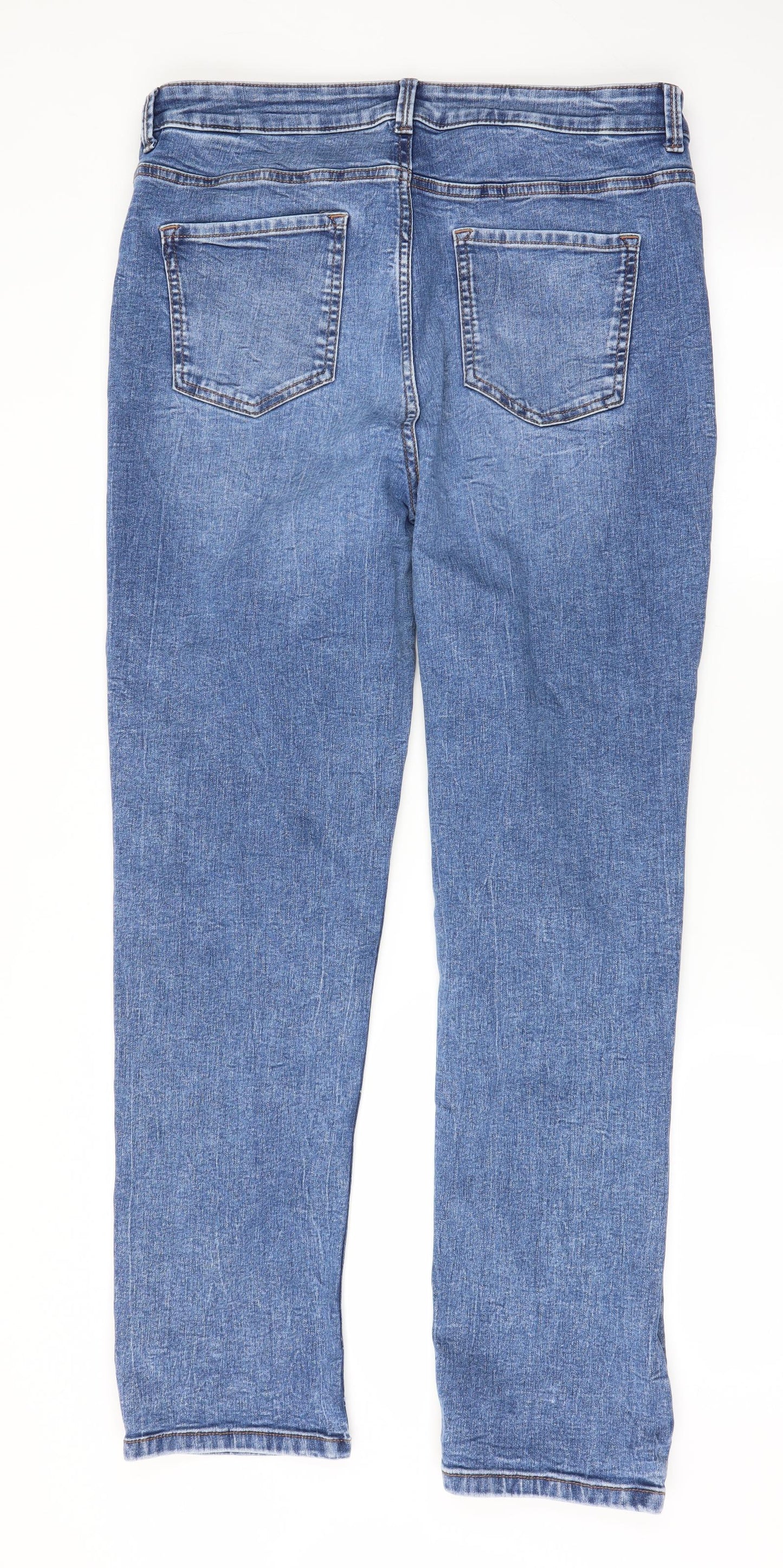 Marks and Spencer Womens Blue   Straight Jeans Size 16 L29 in