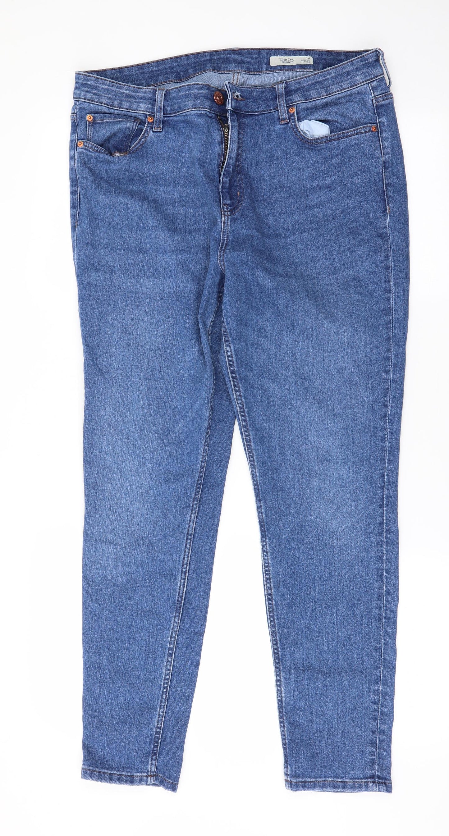 Marks and Spencer Womens Blue   Skinny Jeans Size 16 L28 in