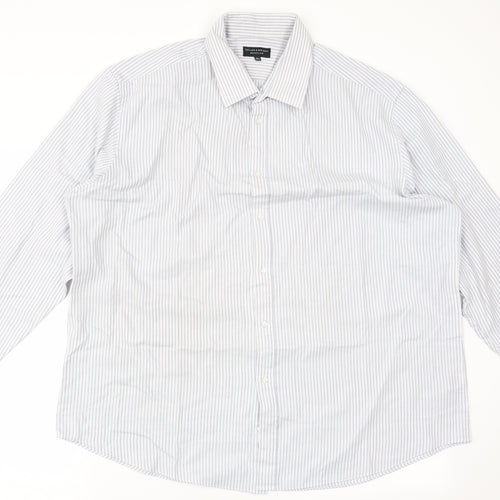 Matalan Mens Black Striped   Button-Up Size 18.5