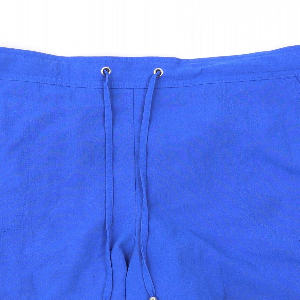 Matalan Womens Blue   Cut-Off Shorts Size 14