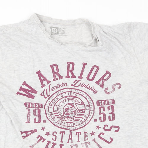 Cedar Wood State Mens Grey    T-Shirt Size M