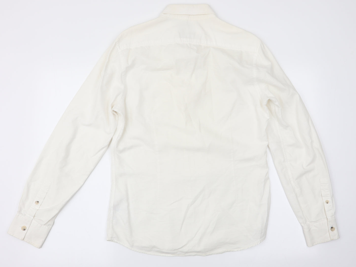 Burton Mens White    Button-Up Size S