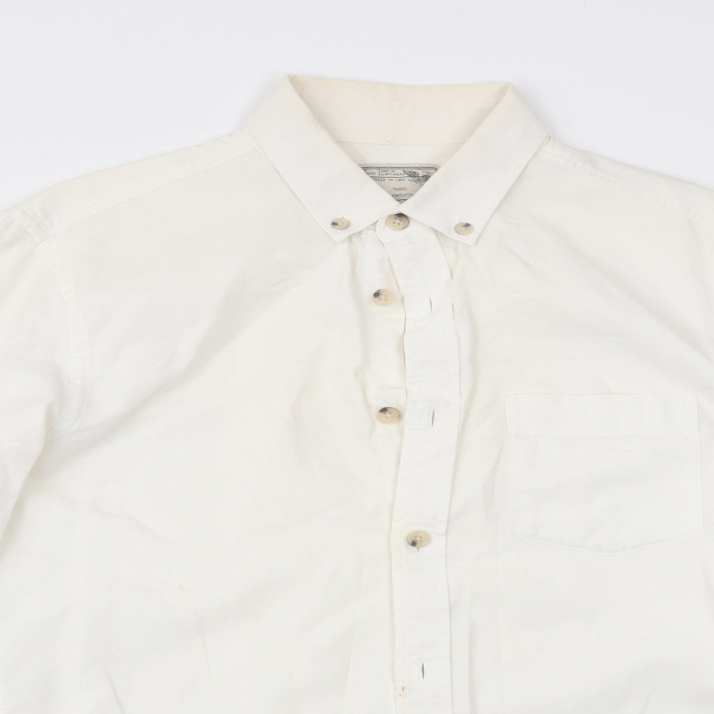Burton Mens White    Button-Up Size S