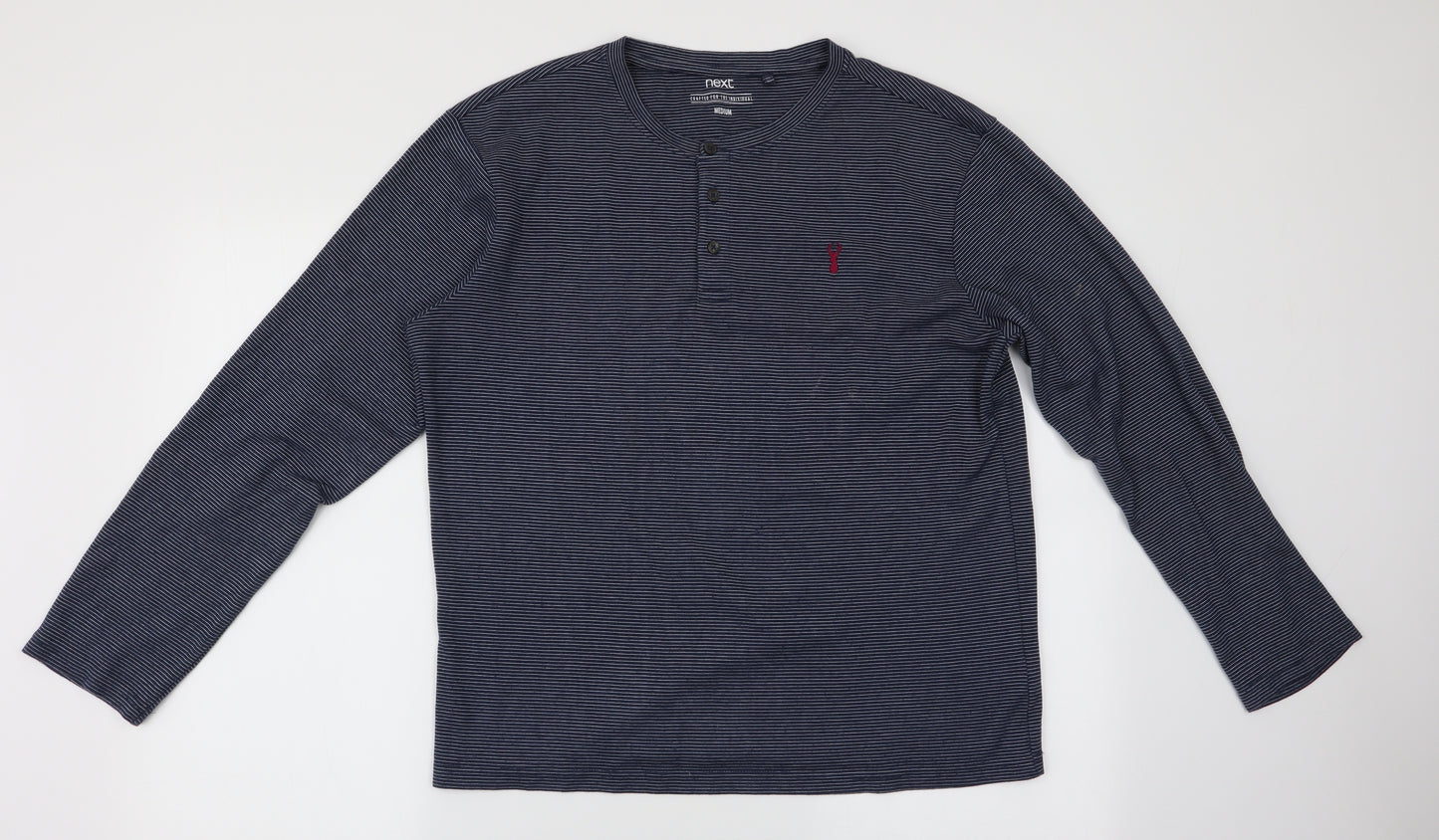 NEXT Mens Blue Striped   T-Shirt Size M