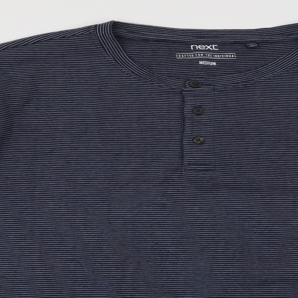 NEXT Mens Blue Striped   T-Shirt Size M