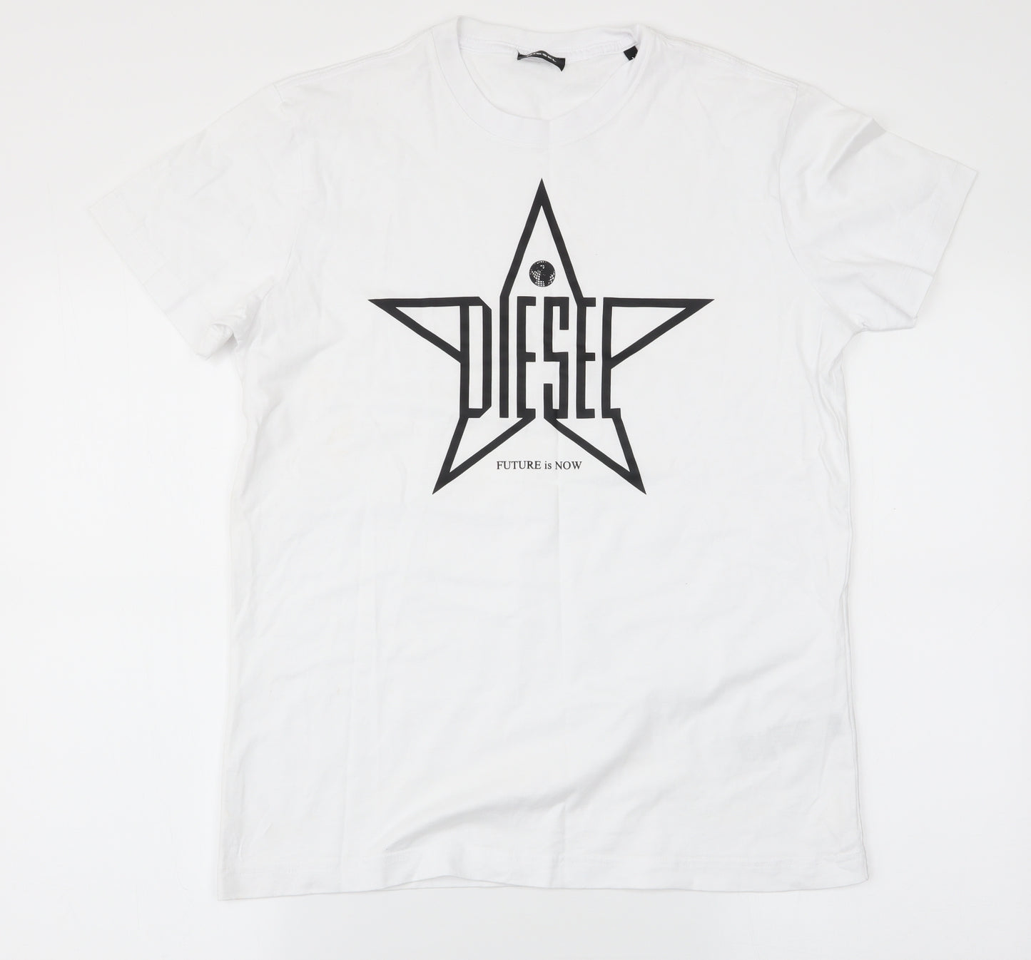Diesel Mens White    T-Shirt Size M