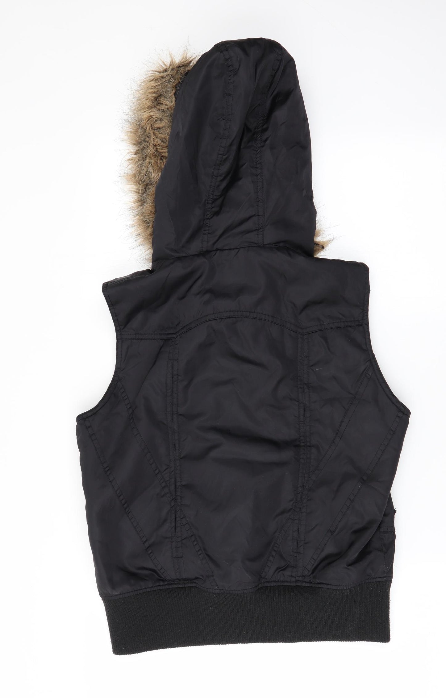 NEXT Womens Black   Gilet Coat Size 12
