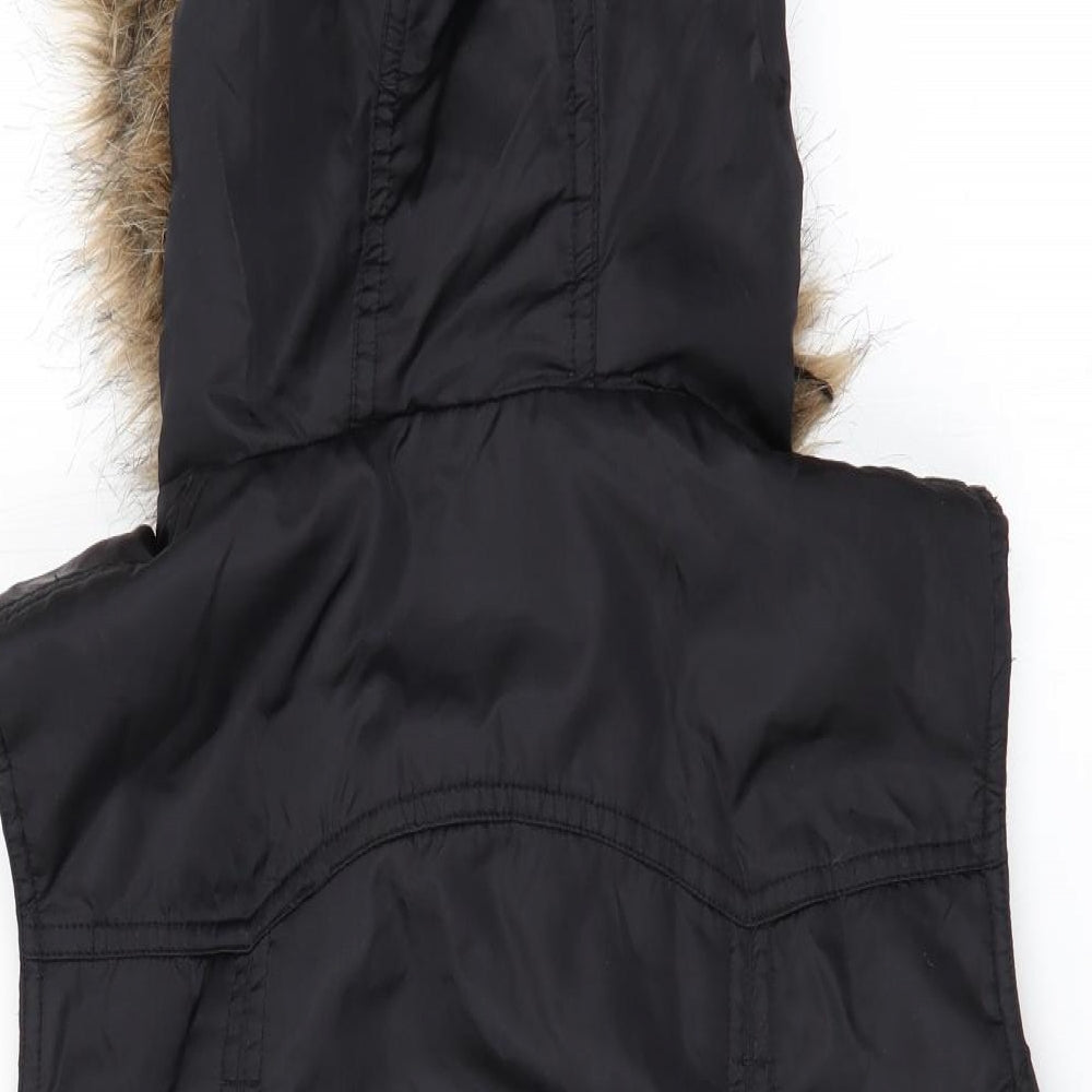 NEXT Womens Black   Gilet Coat Size 12