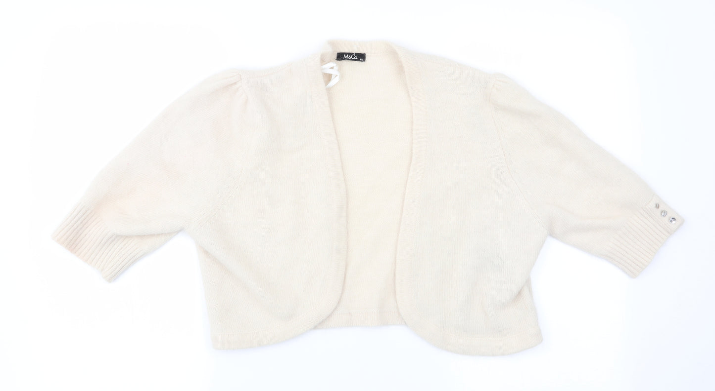 M&Co Womens Beige   Cardigan Jumper Size 2XL