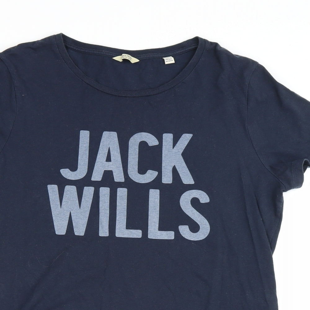 Jack Wills Womens Blue   Basic T-Shirt Size 14